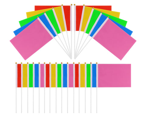 Small Flags Mini Handheld Flags on Stick for Parades
