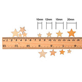 200 Pieces Wooden Star Slices with 4 Sizes