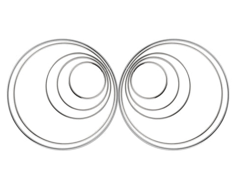 Electroplating Metal Hoops 10 Pieces for Dream Catcher - Silver
