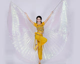 Belly Dance Wings 360 Degree White Isis Wings with Telescopic Rods