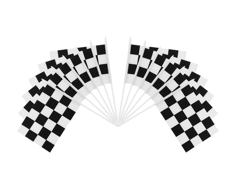 Racing Checkered Flags 12 Pieces Finish Line Flags for Race Car Party