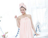 Hair Towel 2 Pieces Head Towel with Buttons