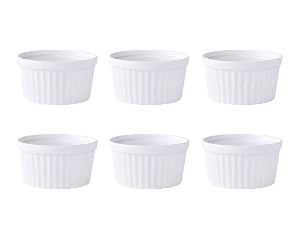Porcelain Ramekin Bowls 6 Pieces Baking Cups for Desserts