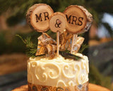 Wedding Cake Topper 3 Pieces Mr & Mrs Cake Decoration for Wedding Cakes