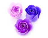 12 Pcs Scented Rose Petal Bath Soap with Little Bear - Purple