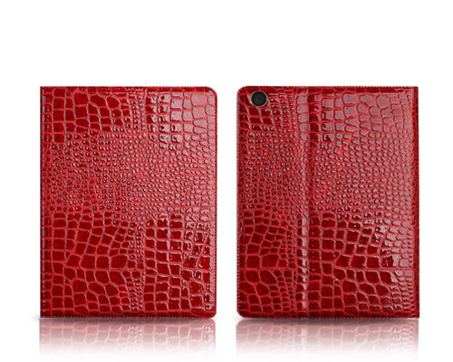 Krokodil Series iPad Air Flip Leather Case - Red