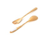 8" Wooden Spoon and Fork Serving Set