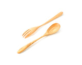8" Wooden Spoon and Fork Serving Set