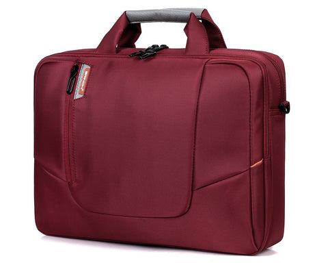 15.6" Nylon Shoulder Bag with Detachable Shoulder Strap - Red