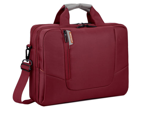 15.6" Nylon Shoulder Bag with Detachable Shoulder Strap - Red
