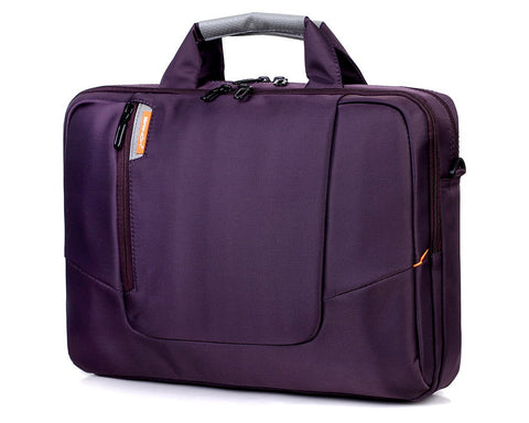 15.6" Nylon Shoulder Bag with Detachable Shoulder Strap - Purple