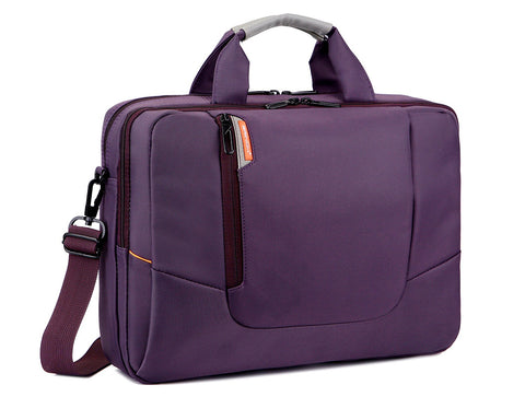 15.6" Nylon Shoulder Bag with Detachable Shoulder Strap - Purple