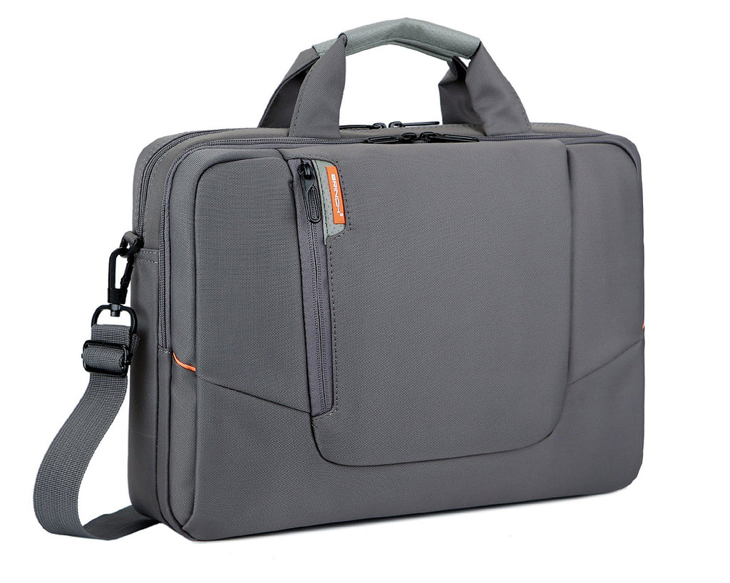 15.6" Nylon Shoulder Bag with Detachable Shoulder Strap - Gray