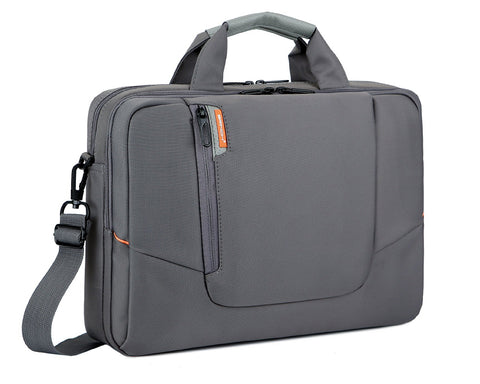 15.6" Nylon Shoulder Bag with Detachable Shoulder Strap - Gray
