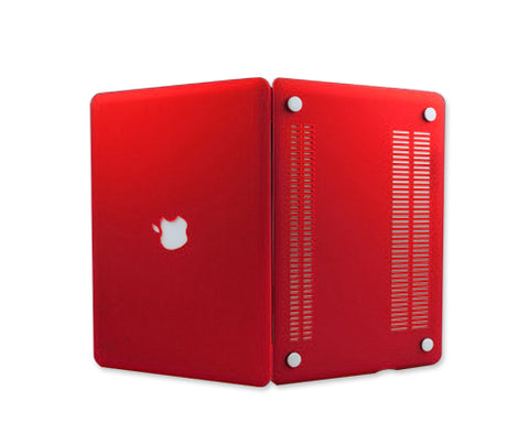 Matt Series 12" MacBook Hollow-out Logo Hard Case - Red
