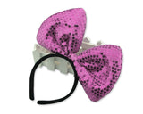 Party Costume Accessory Sequin-Sheen LED Flashing Bow Headband