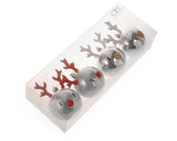 4 Pieces Reindeer Christmas Ball Ornaments