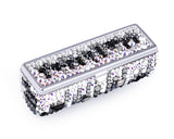 Medley Swarovski Crystal Lipstick Case With Mirror - Black