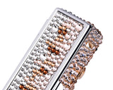 Medley Swarovski Crystal Lipstick Case With Mirror - Brown