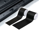 Car Door Sill Protector Set of 2 Carbon Fiber Vinyl Wrap Universal Automotive Door Entry Guard Protective Anti-Scratch Sticker