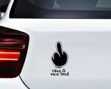 Middle Finger Sticker Set of 3 Colors Funny Car Stickers