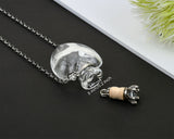 Vial Necklace Heart Shaped Perfume Bottle Pendant Blood Vial Necklace for Liquid Memorial Jewelry for Ashes Glass Keepsake Urn Necklace for Women