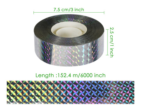 500-Foot Bird Scare Tape 2 Pieces Reflective Bird Deterrents