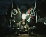 Halloween Table Decor 9.8 Inch Skeleton Lamp Skull Light