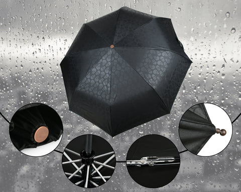 UV Umbrella Skull Parasol Folding Umbrella Automatic Open and Close Sun Umbrella for Walking with Black Anti-UV Rubber Layer