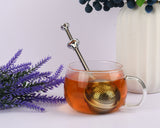 Flour Duster 304 Stainless Steel Small Strainer Fine Mesh Tea Strainer set of 2 Spring-operated Handle