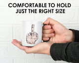 Color Changing Mug Magic Mug for Sublimation Ceramic Middle Finger Coffee Cup 11 oz/320 ml for Birthday Funny Christmas Gifts
