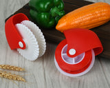 Pastry Wheel Decorator and Cutter Set of 2, Includes Lattice Pastry Wheel and Crust Roll for Pizza, Pastry, Ravioli Pasta, Pie and Cookie Decoration or Baking Cooking