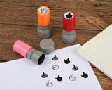 Funny Stamps Set of 3 Styles Self-inking Stamps Middle Finger Prank Gifts for Men/Women