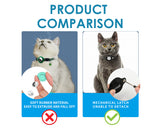 Cat Collar Compatible with Airtag 2 Pieces Adjustable 7-13 Inch Breakaway Cat Collar