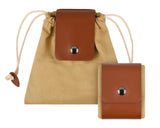 Waxed Canvas Foraging Bag with Collapsible Leather Belt Multi-Purpose Waist Mushroom Foraging Pouch