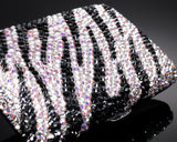 Zebra Wave Swarovski Crystal Cigarette Case