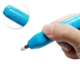 Battery Operated Refillable Electronic Eraser Kit for Pencil and Charcoal - Blue