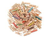 Wooden Photo Clips with String 100 Pieces Craft Clips Photo Pegs