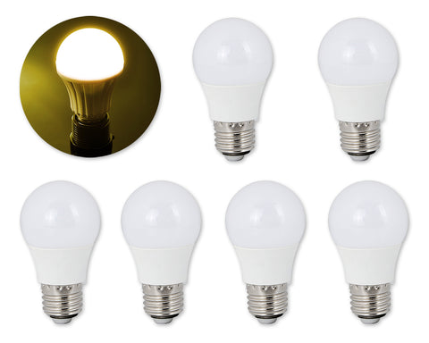 6 Pcs E27 LED Light Bulb 2835SMD 3000K - Warm White