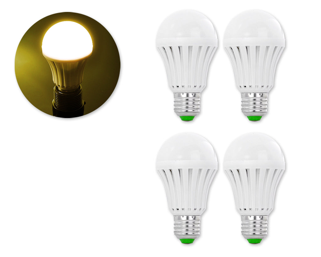 4 Pcs E27 LED Light Bulb 2835SMD 3000K - Warm White