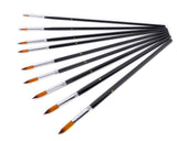 9 Pieces Pointed Round Paint Brush Set