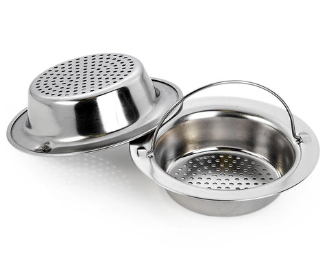 2 Pcs 4.33 Inches Stainless Steel Basket Strainer for Kitchen Sink