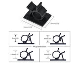 Adhesive Cable Clips Set of 50 - Black