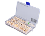 220 Pieces Wooden Beads with Storage Box for Jewelry Making