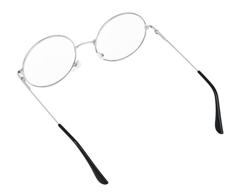 Glasses Set of 3 Clear Lens Glasses Lightweight Circle Eyeglasses for Women Men