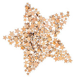 200 Pieces Wooden Star Slices with 4 Sizes