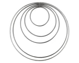 Electroplating Metal Hoops 10 Pieces for Dream Catcher - Silver