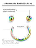Stainless Steel Nose Ring Set of 12