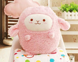 15'' Sheep Hand Warmer Pillow with Quilt - Pink