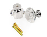 8 Pieces Diamond Shaped Cabinet Knobs with Screws - Transparent